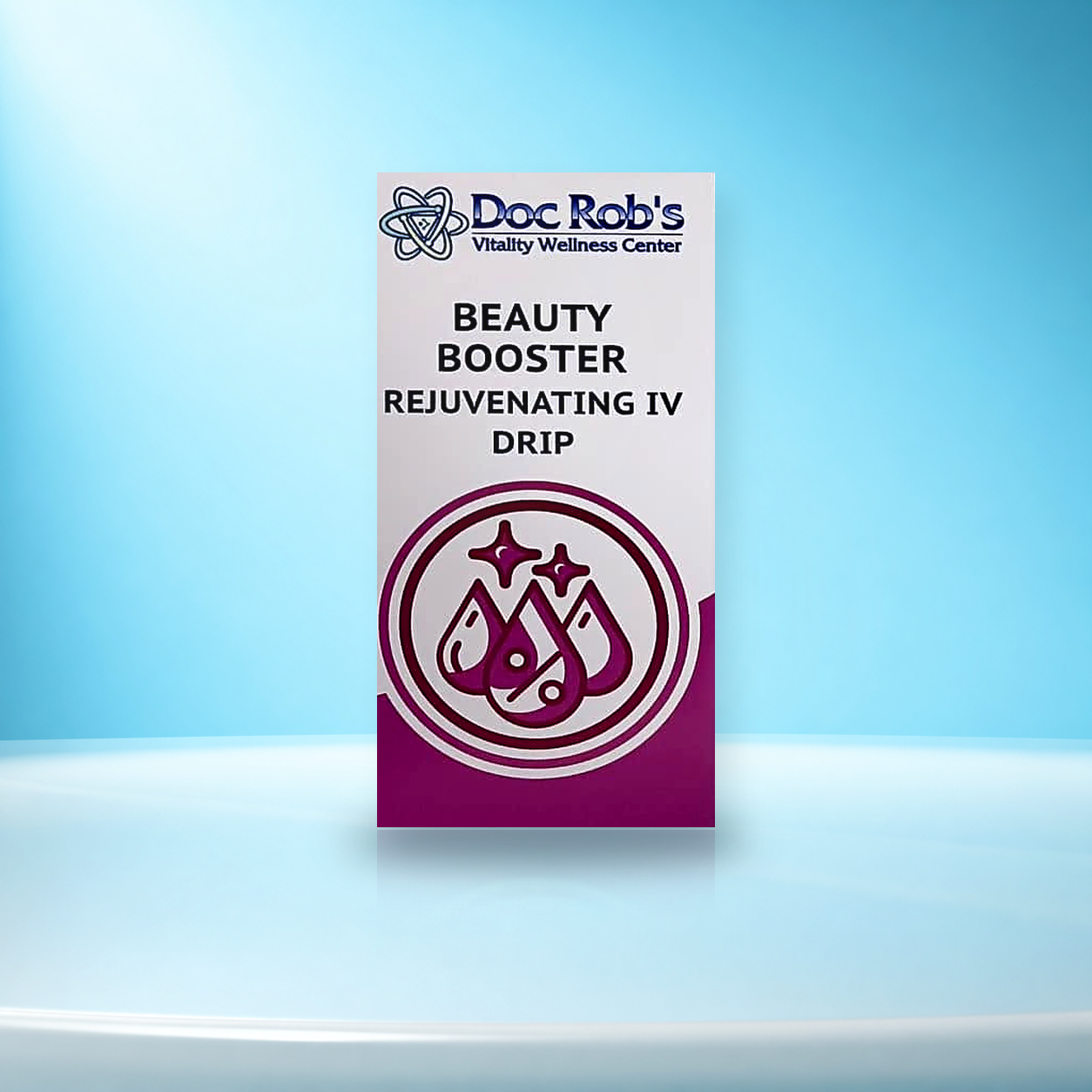 Doc Rob's Beauty Booster rejuvenating IV drip box